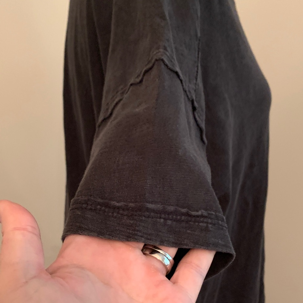 Anthropologie Pilcro Sustainable Boyfriend Tee (Washed Black) - Picture 6 of 17